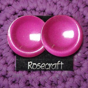Rosecraft Womens Pink Circular Vintage Metal Costume Earrings